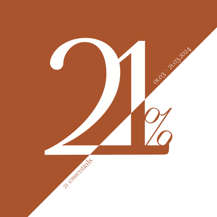 21% korting op 21 Essentials