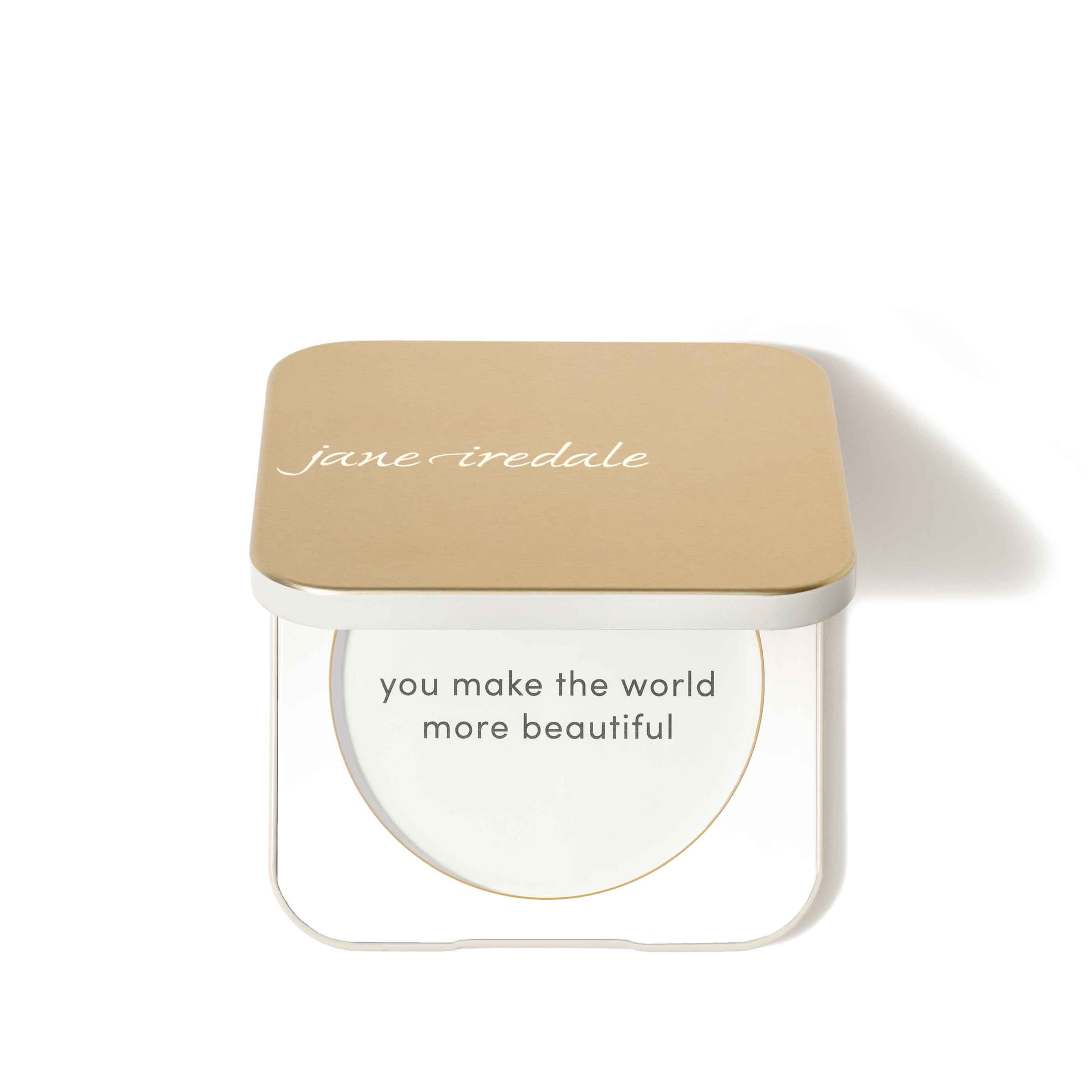 Jane Iredale Gold Refillable Compact — goudkleurig navulbaar compact met spiegel