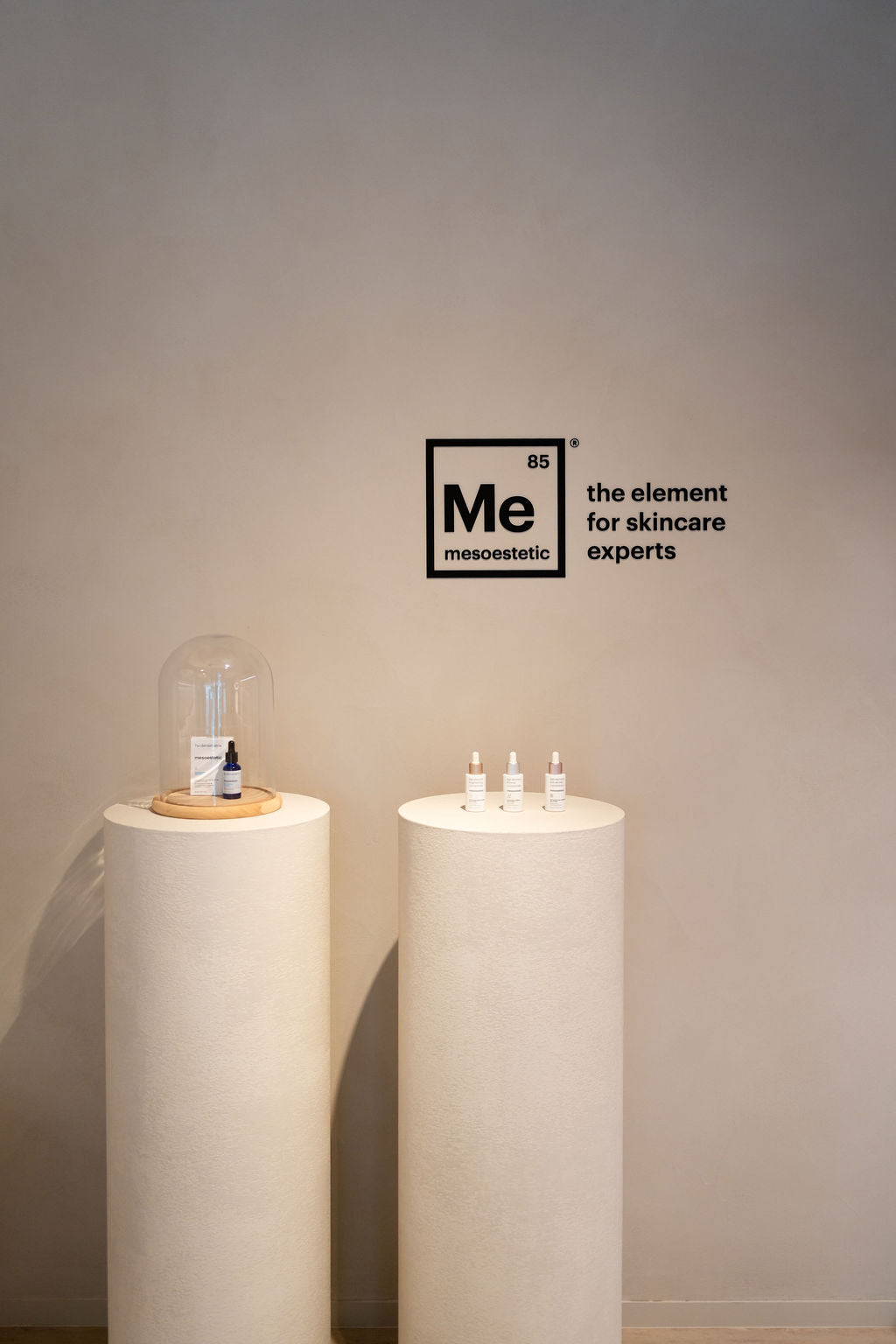 De mesoestetic-wand in de zaak