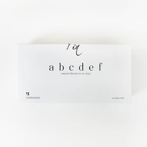 Classic ABCDEF black and white (full size)